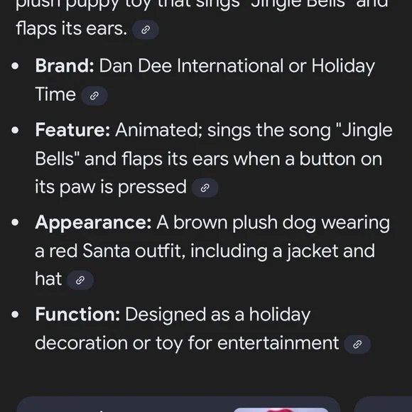 Animated Puppy Festive Plush Sings “Jingle Bells” with Flapping Ears - Picture 5 of 6